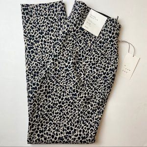 a • new day Leopard Skinny Ankle Pants